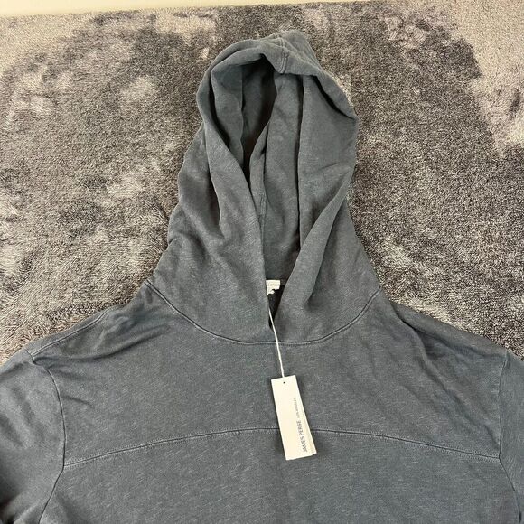 James Perse Pullover Hoodie Sweatshirt Supima Cotton Lightweight Raw Hem 1 NWT - Picture 2 of 11